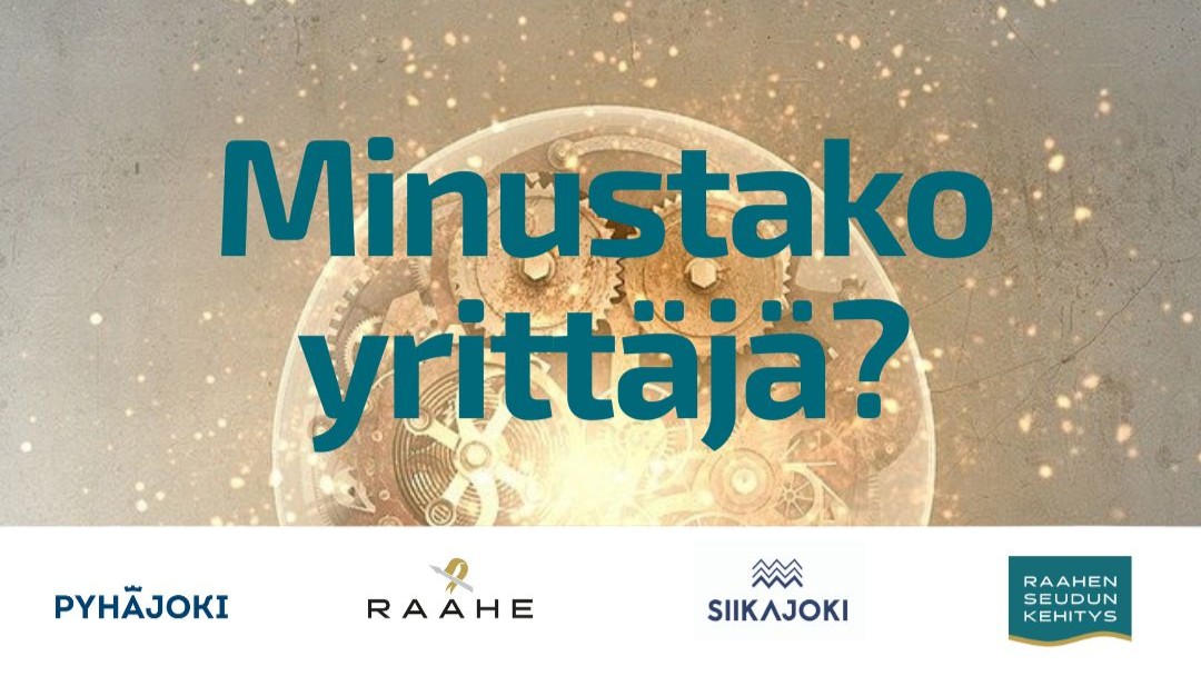 Tapahtuman nimi ja taustalla hehkulamppu. Alla järjestäjien logot.